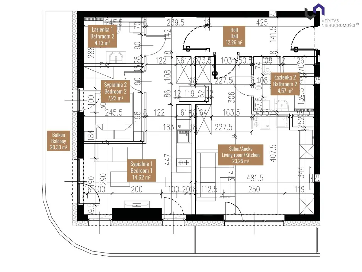 Mieszkanie na sprzedaż, 3 pokoje, 66,68m2, Katowice, Zabrska