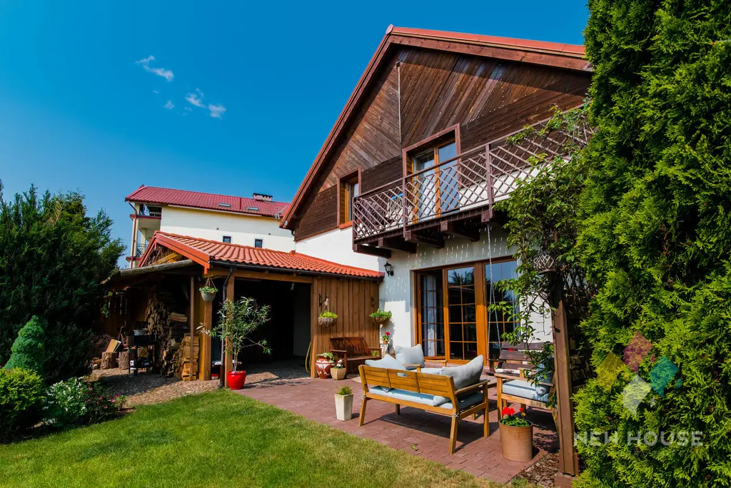 Mrągowo, zadbany dom z tarasem, ogród/sauna/balia