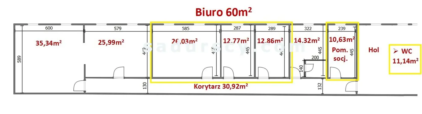 Lokal użytkowy do wynajęcia, 60m2, Piaseczno