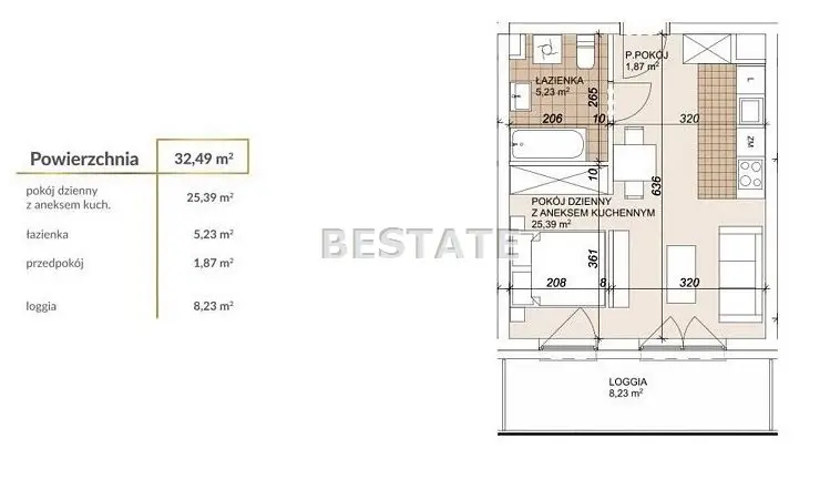 Kawalerka 32m2,balkon 8m2,blisko centrum