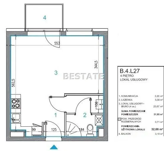 Lokal na Gaju, możliwe 2 pokoje,balkon