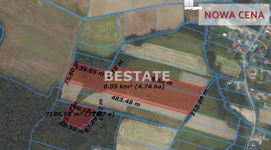 Działka rolna 5,43 ha w gminie Oborniki Śląskie