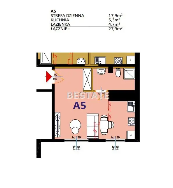 8 kawalerek w bloku mieszkalnym, Bugaj