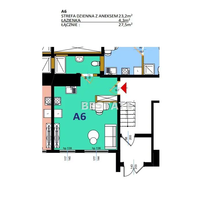 8 kawalerek w bloku mieszkalnym, Bugaj