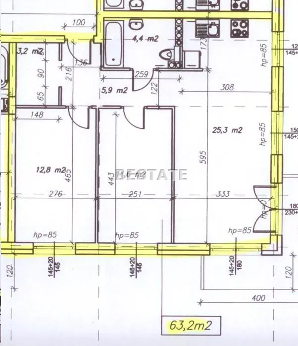 Mieszkanie 3-pokojowe, teren zamknięty, winda