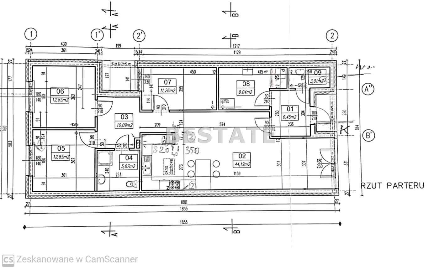 Parterowy dom w stanie deweloperskim