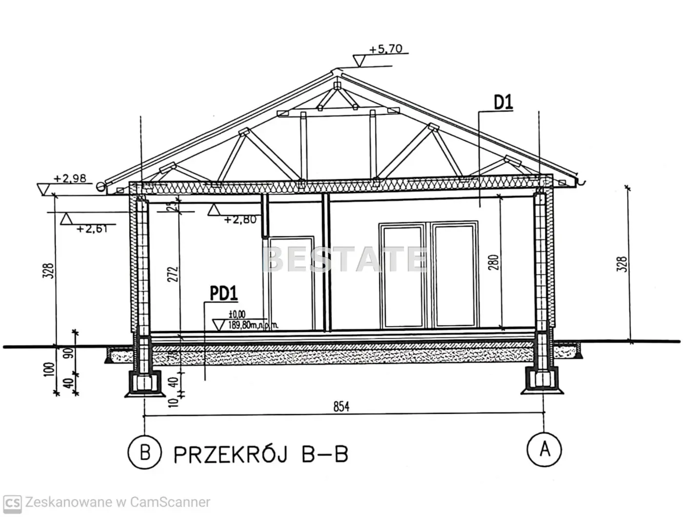 Parterowy, funkcjonalny dom w stanie deweloperskim