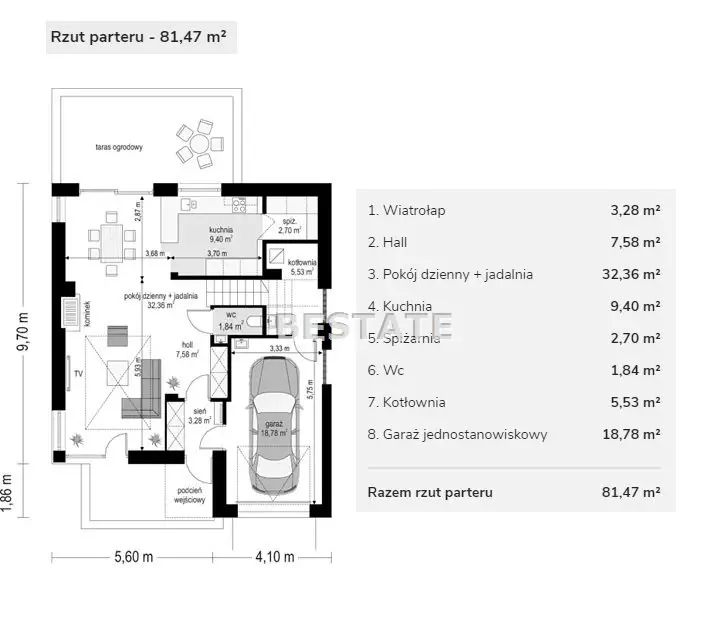 Wolnostojący 5-pokojowy dom, blisko lasu