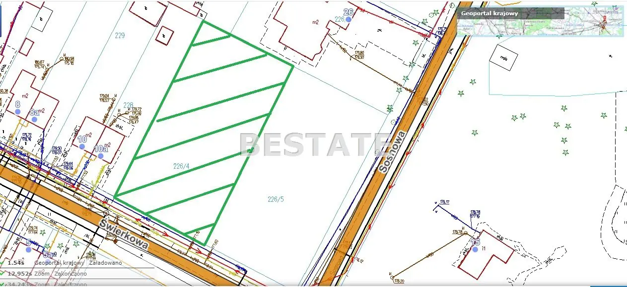 Atrakcyjna działka w centrum Kolumny, Świerkowa