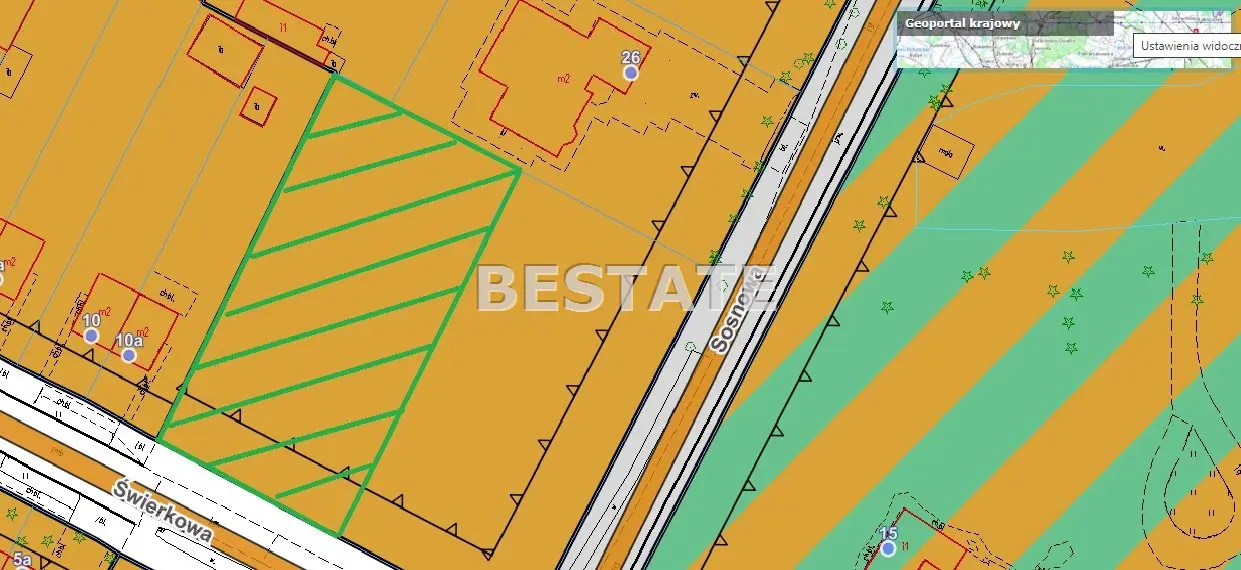 Atrakcyjna działka w centrum Kolumny, Świerkowa
