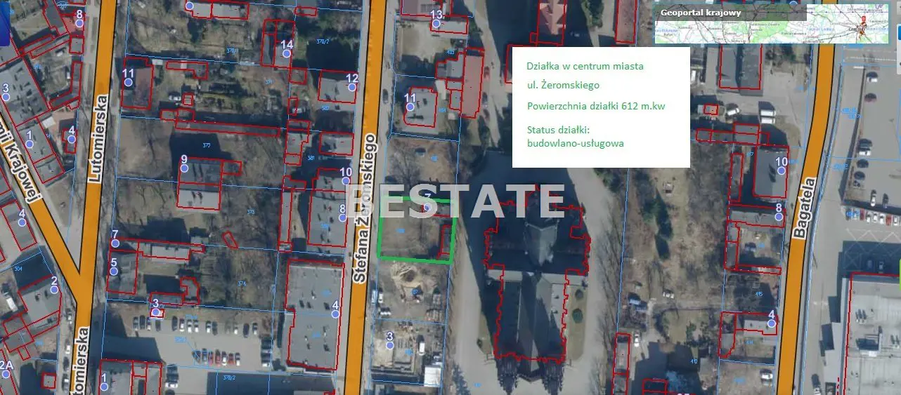 Działka budowlano-usługowa w centrum miasta