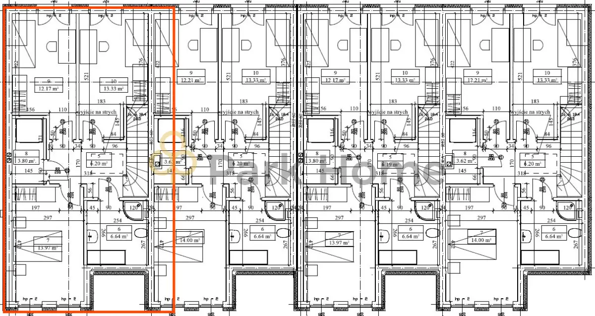 Ruszowice, segment skrajny z garażem, 116m2