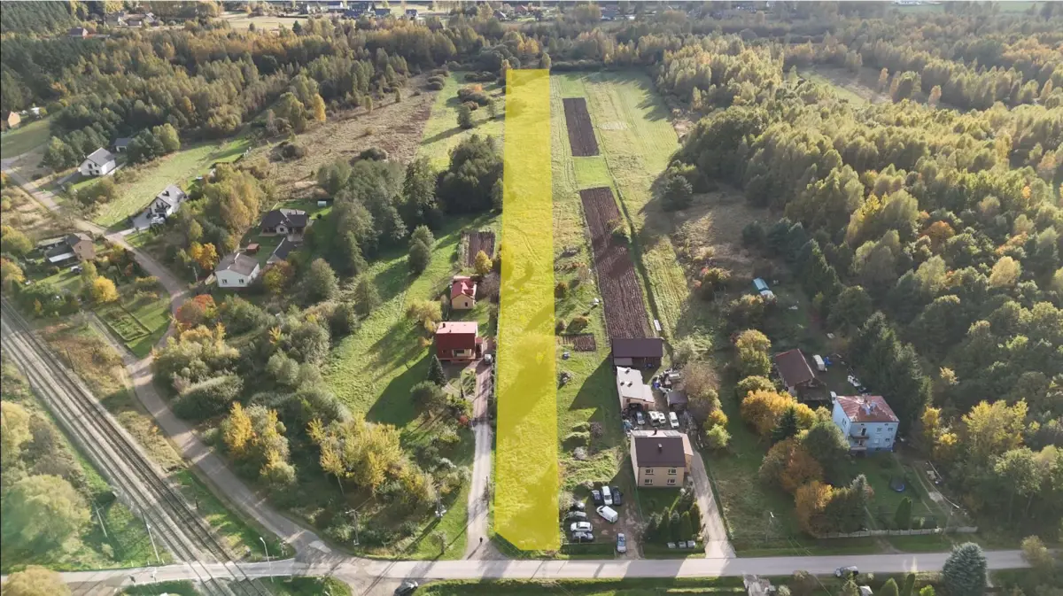 Atrakcyjna działka rolno-budowlana Tumlin W. –7422 m², MPZP, Media, Komunikacja
