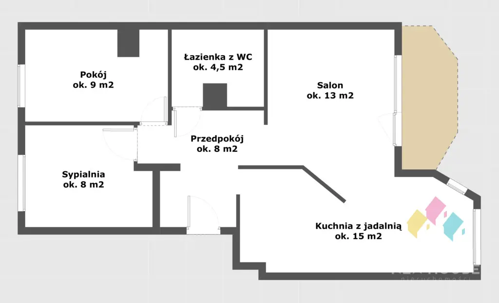 Jaroty, rozkładowe, 3 pok., balkon, parking