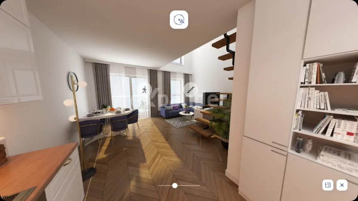 3 POKOJE 57,27 m2 JAR Z ANTRESOLĄ 2 BALKONY