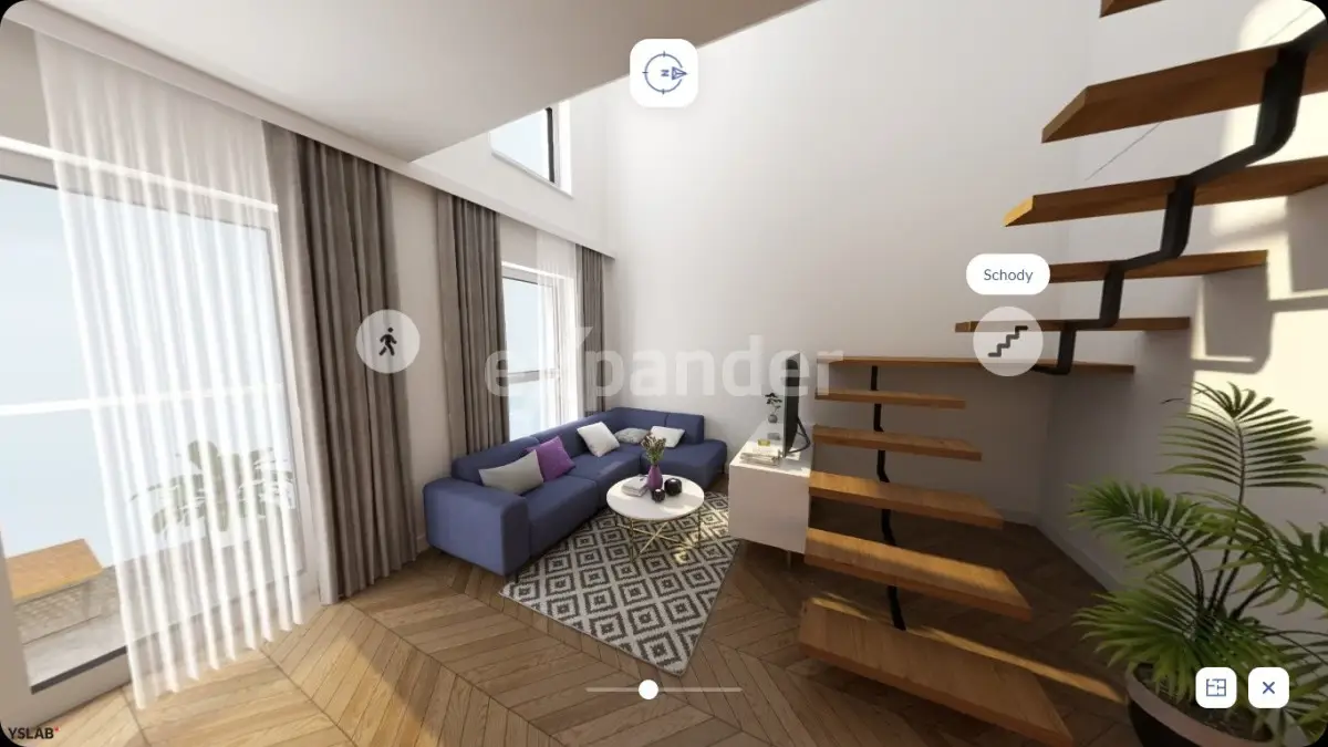 3 POKOJE 57,27 m2 JAR Z ANTRESOLĄ 2 BALKONY