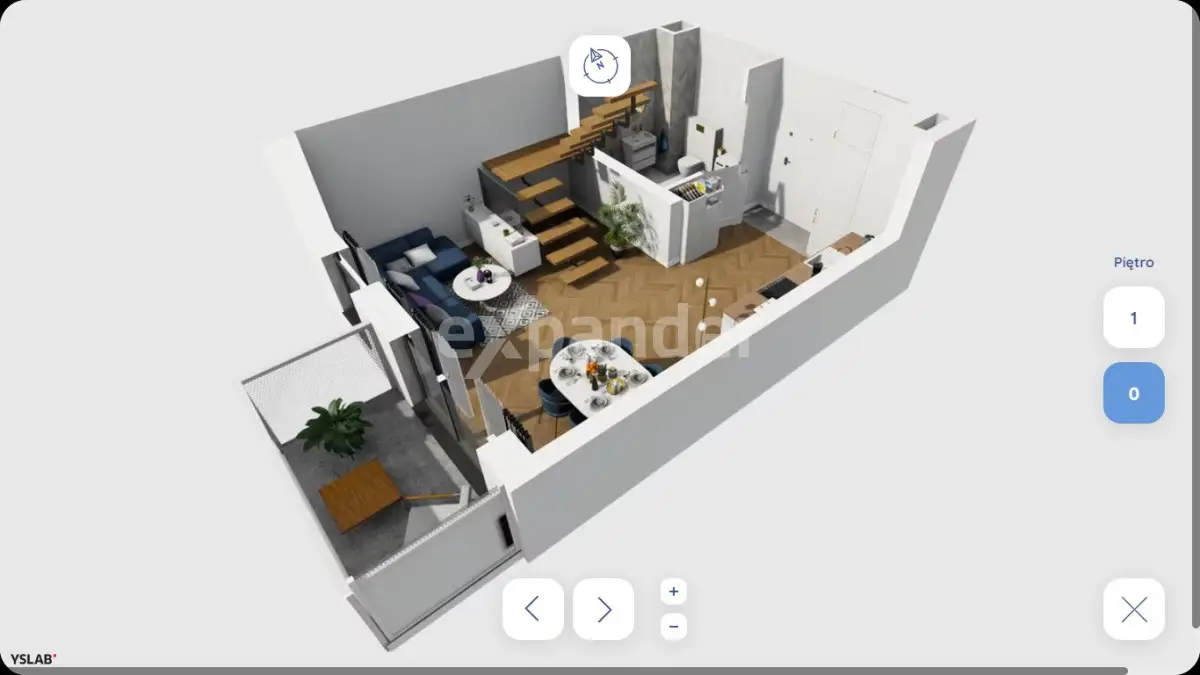 3 POKOJE 57,27 m2 JAR Z ANTRESOLĄ 2 BALKONY