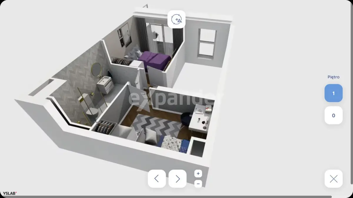 3 POKOJE 57,27 m2 JAR Z ANTRESOLĄ 2 BALKONY