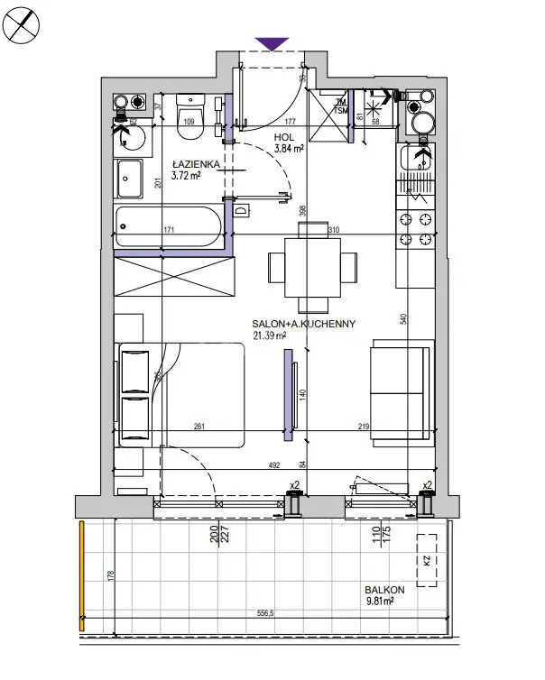 Słoneczna kawalerka na Służewcu