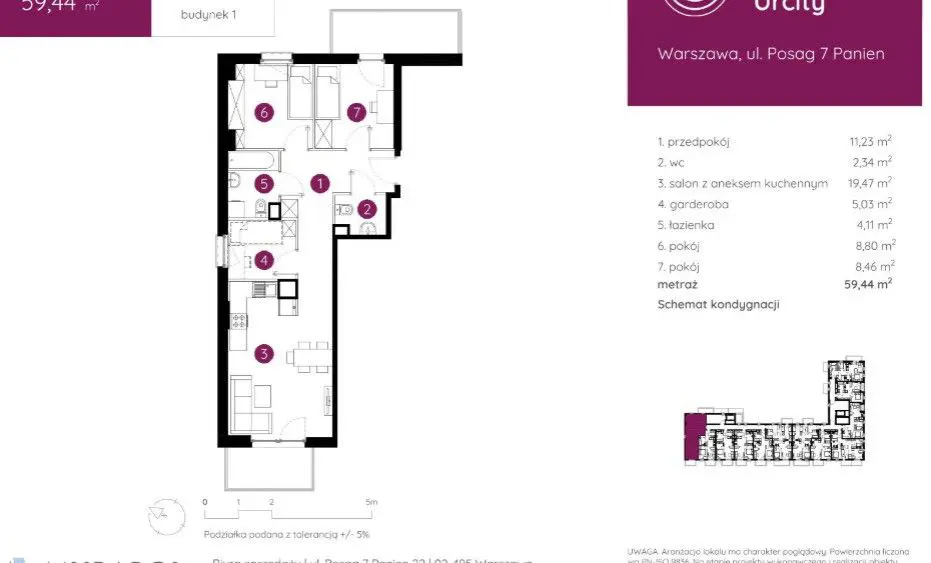 3 pokoje 59m2 garderoba 2 balkony Ursus