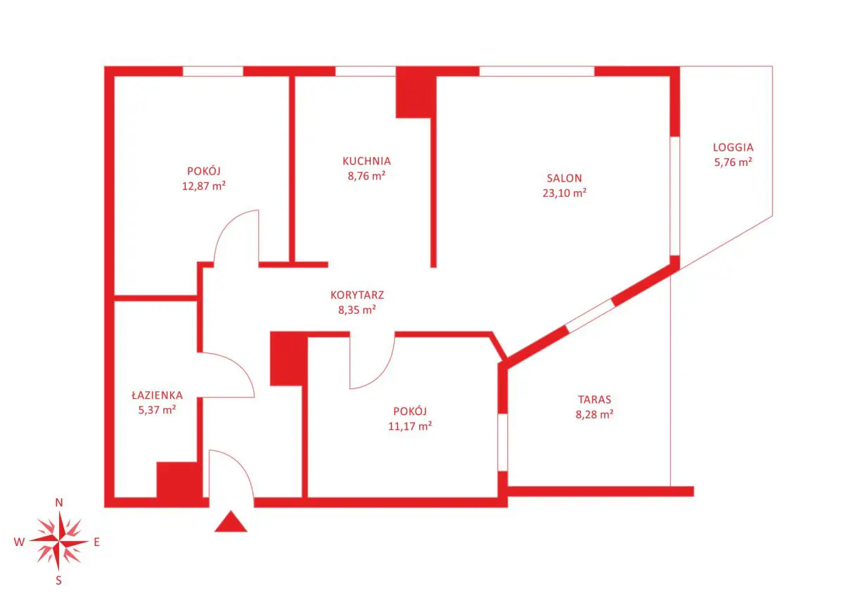 Mieszkanie na sprzedaż, 3 pokoje, 69,62m2, Gdańsk, Aleja Gen. Józefa Hallera