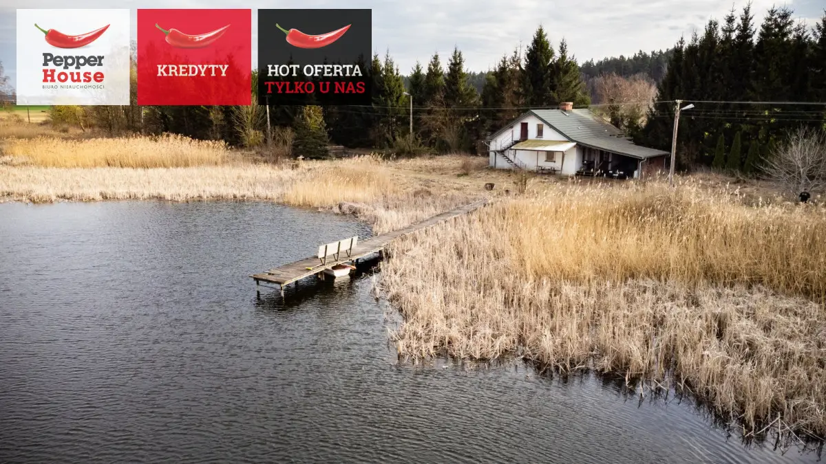 duża działka z własnym stawem i domkiem