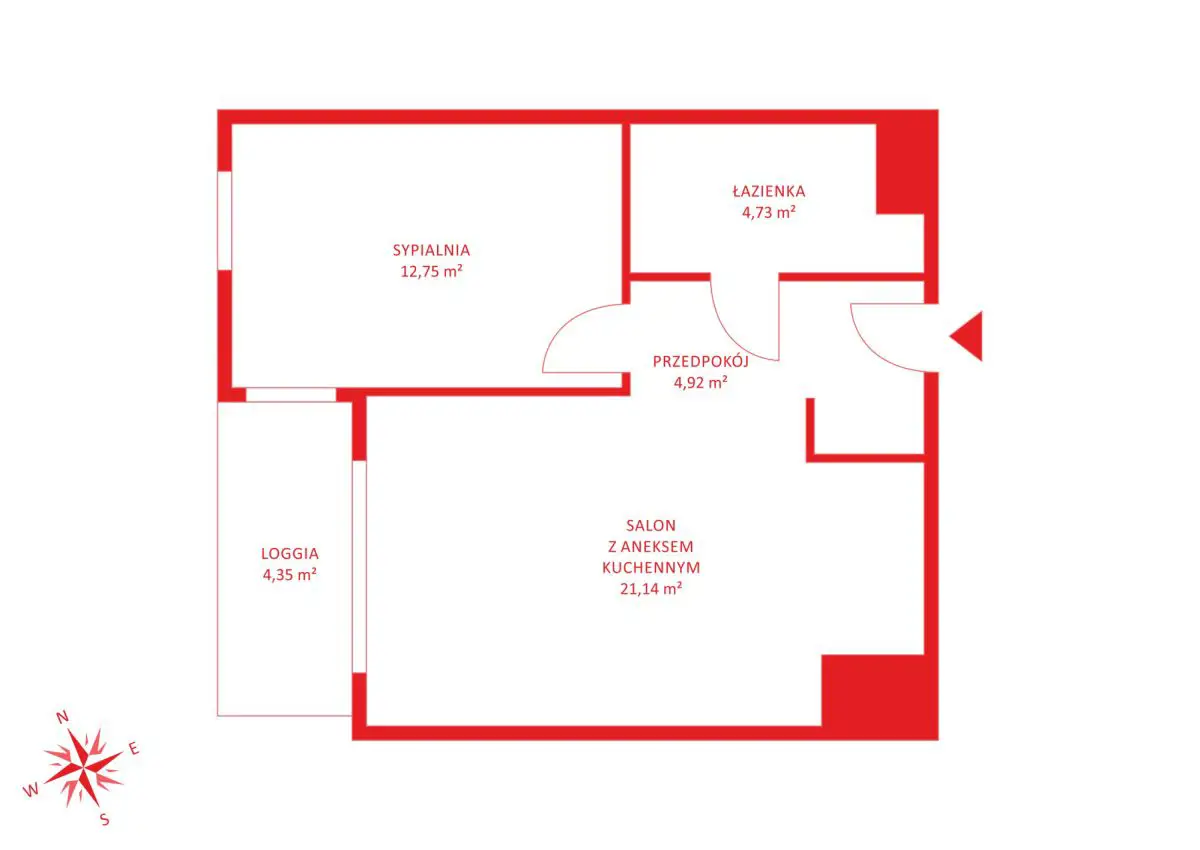 Mieszkanie na sprzedaż, 2 pokoje, 43,54m2, Gdynia, Zwycięstwa