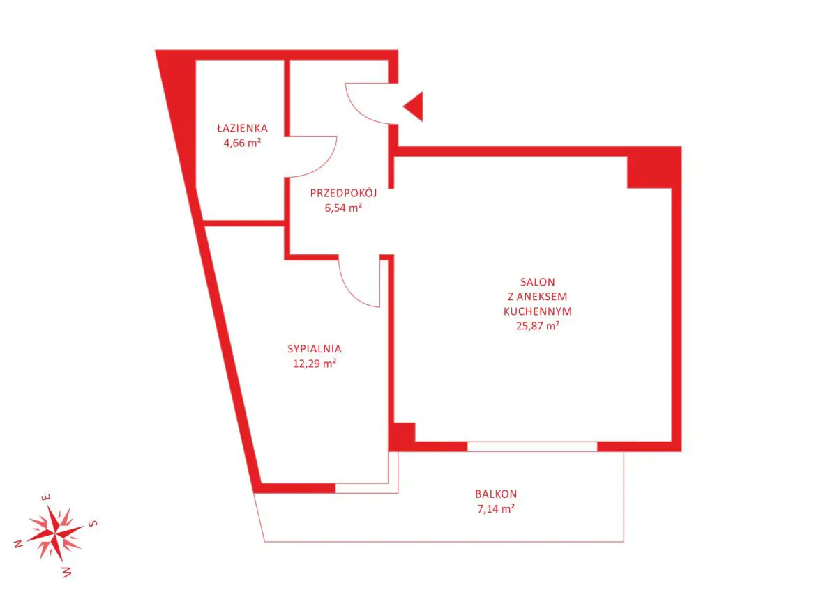 Mieszkanie na sprzedaż, 2 pokoje, 49,36m2, Gdynia, Zwycięstwa