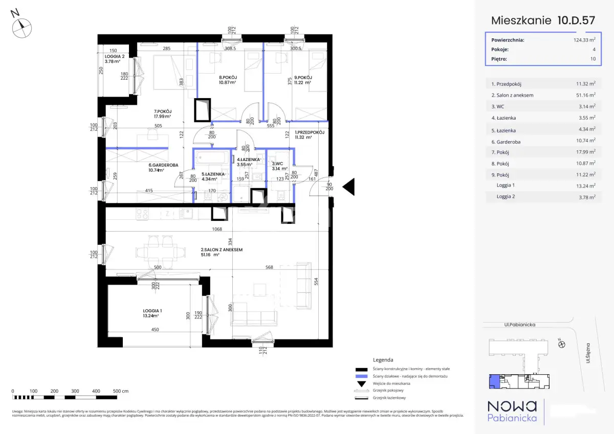 Apartament z widokiem na Sky Tower | 124 m2 | 10 p