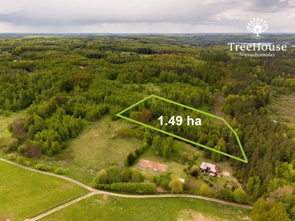 Działki w otulinie lasu nad jeziorem