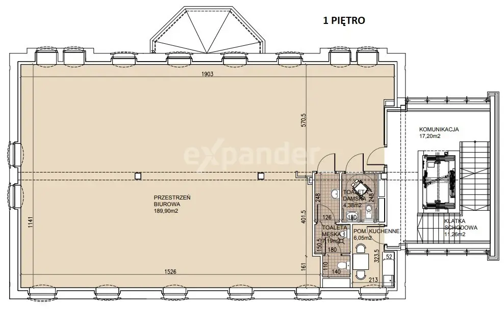 Zrewitalizowany budynek pod działalność biurową