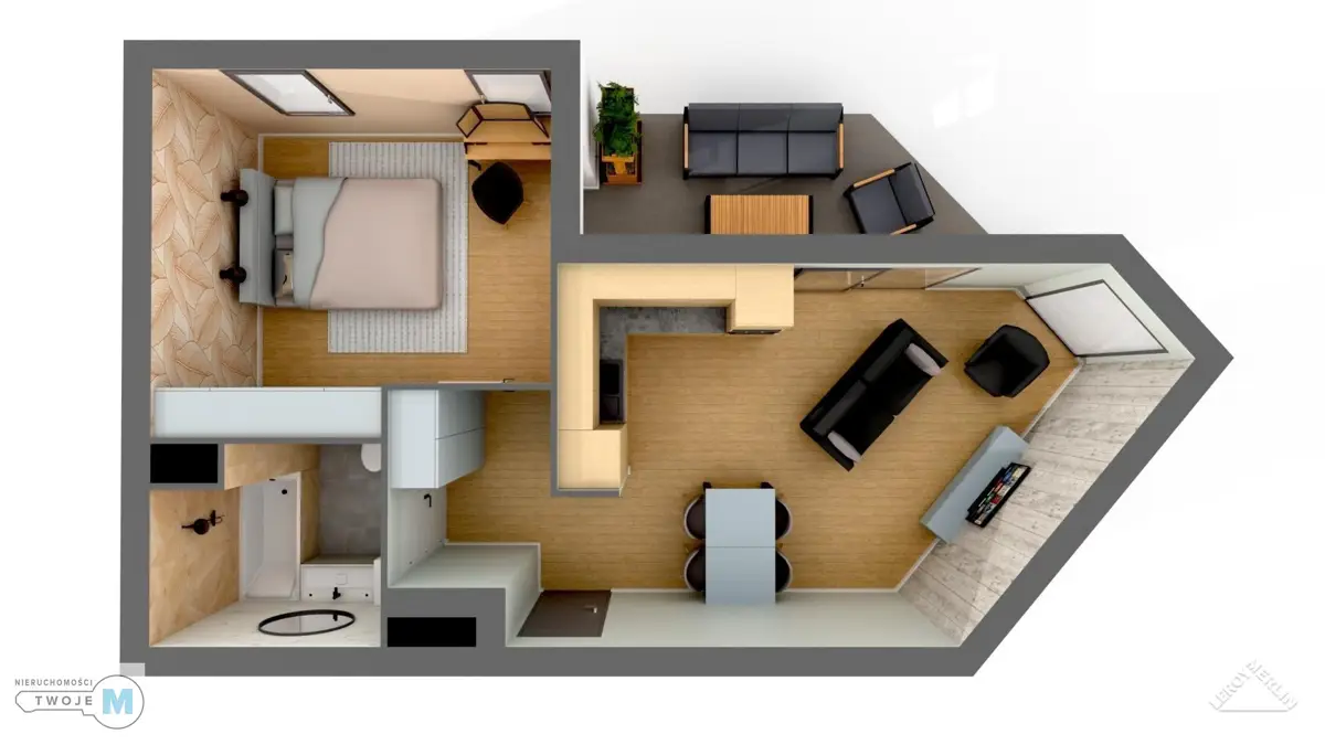 2 pokoje w apartamentowcu z pięknym widokiem