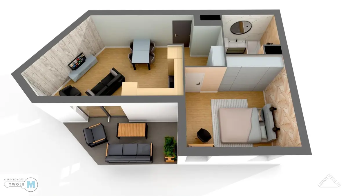 2 pokoje w apartamentowcu z pięknym widokiem