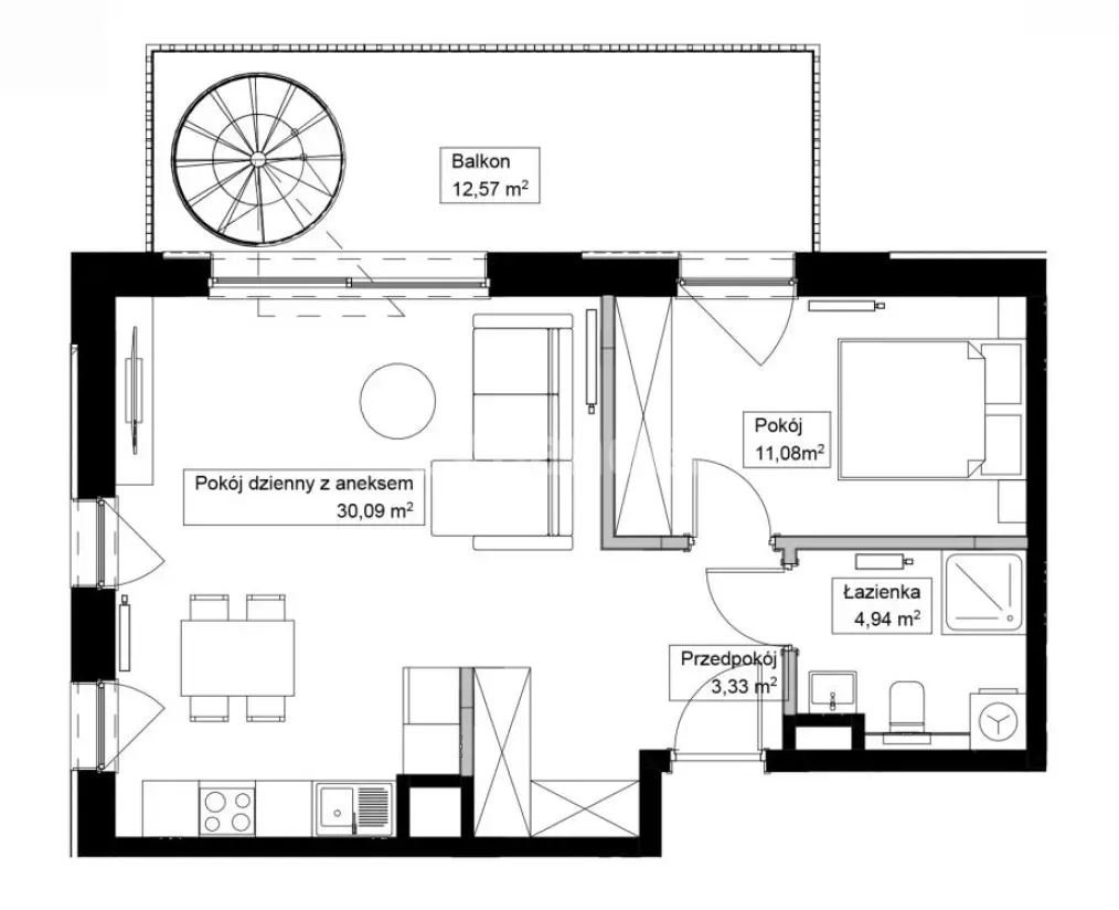 Ekskluzywny apartament z tarasem widokowym przy Pa