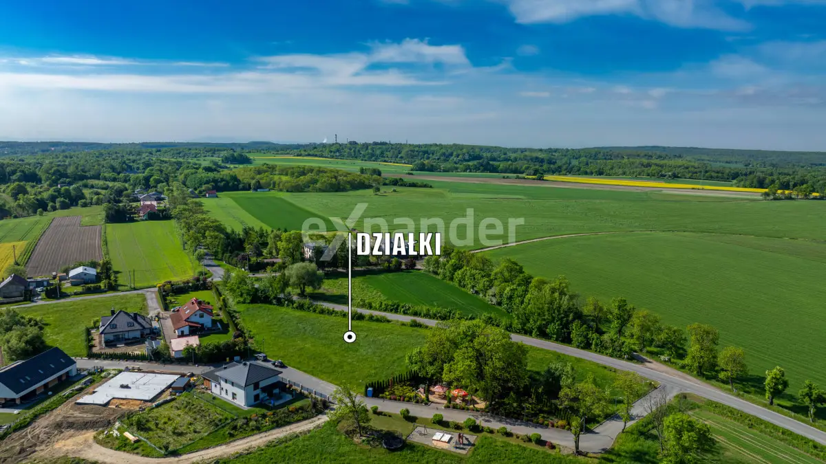 Działka wśród terenów zielonych z ładnymi widokami