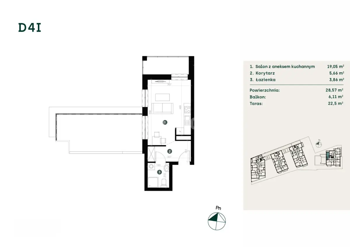 Na sprzedaż przestronna kawalerka w centrum Łodzi.