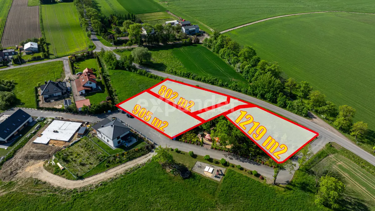 Działka wśród terenów zielonych z ładnymi widokami