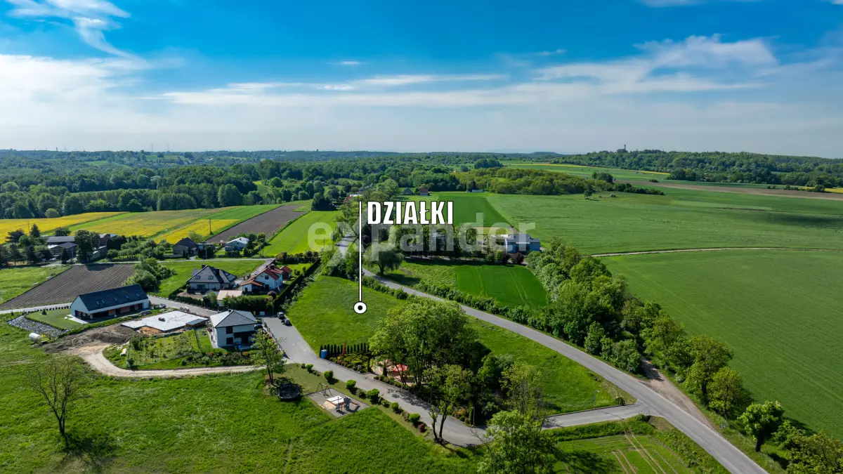 Działka wśród terenów zielonych z ładnymi widokami