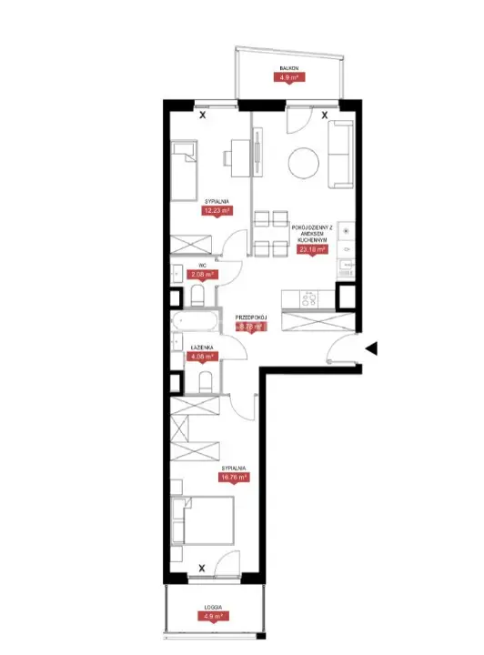 Przestronne mieszkanie, Mokotów