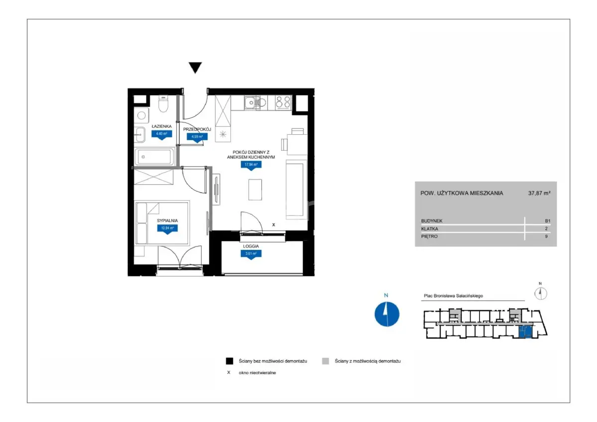 Nowoczesne 2-pokojowe mieszkanie w sercu miasta.