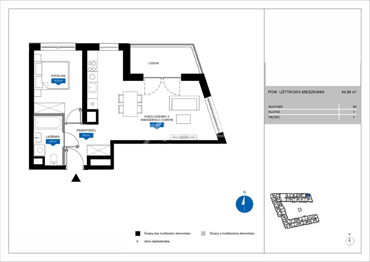Przestronne mieszkanie w ścisłym centrum Łodzi.