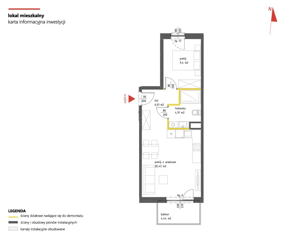 Gotowe do odbioru dwupokojowe mieszkanie