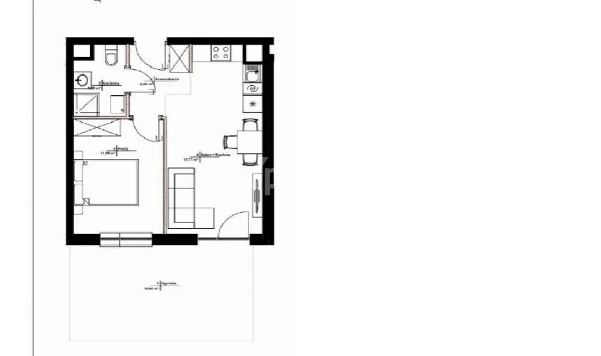 Mieszkanie 2pok z ogródkiem Podolany