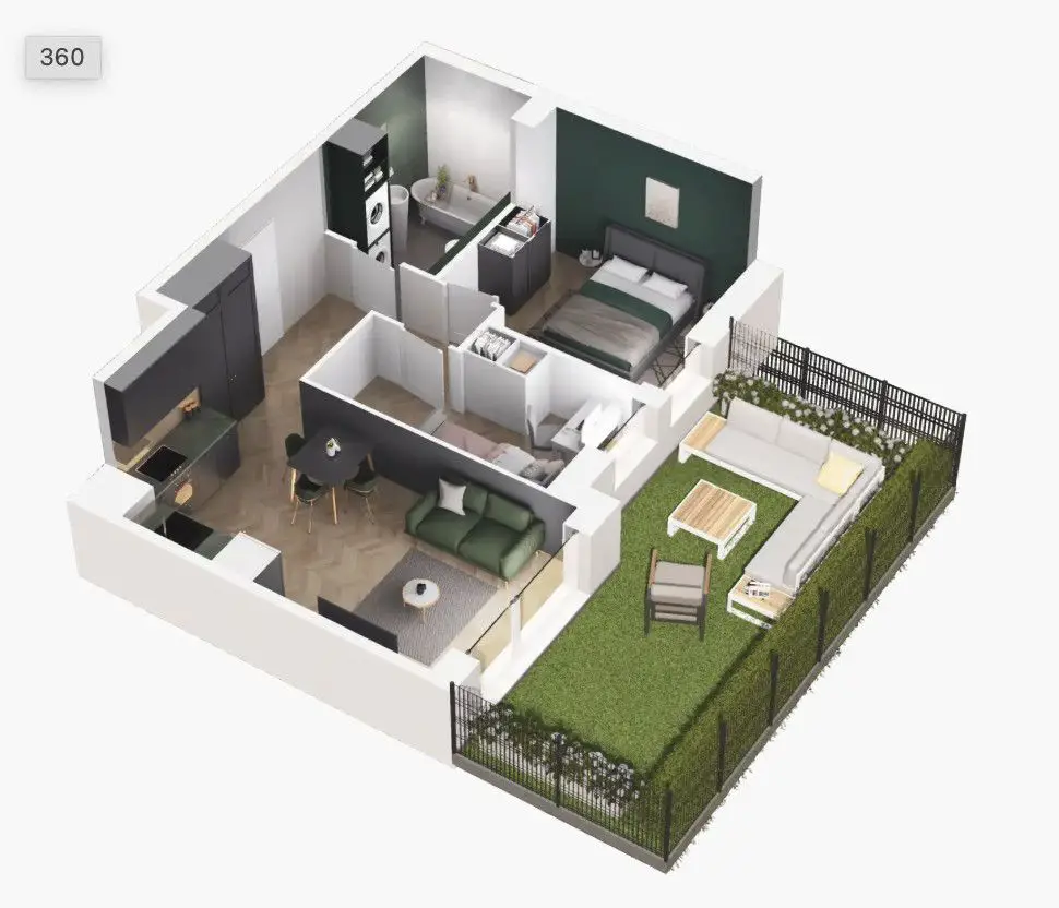 Okazja. Gotowe 3 pokoje z dwoma ogródkami