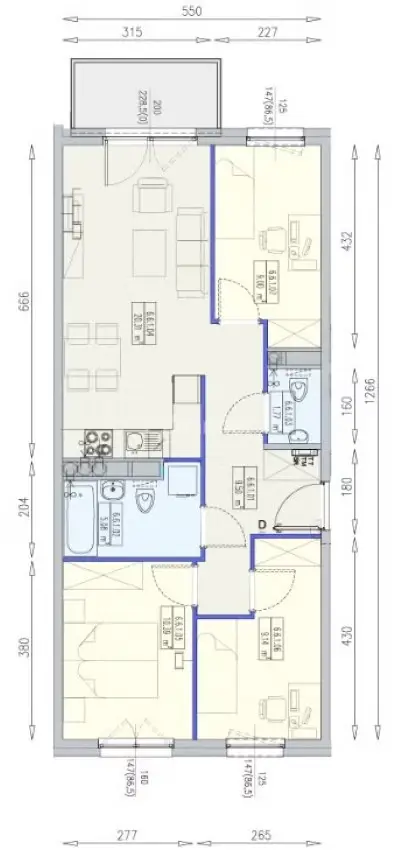 Rozkładowe 4-pokojowe mieszkanie z balkonem