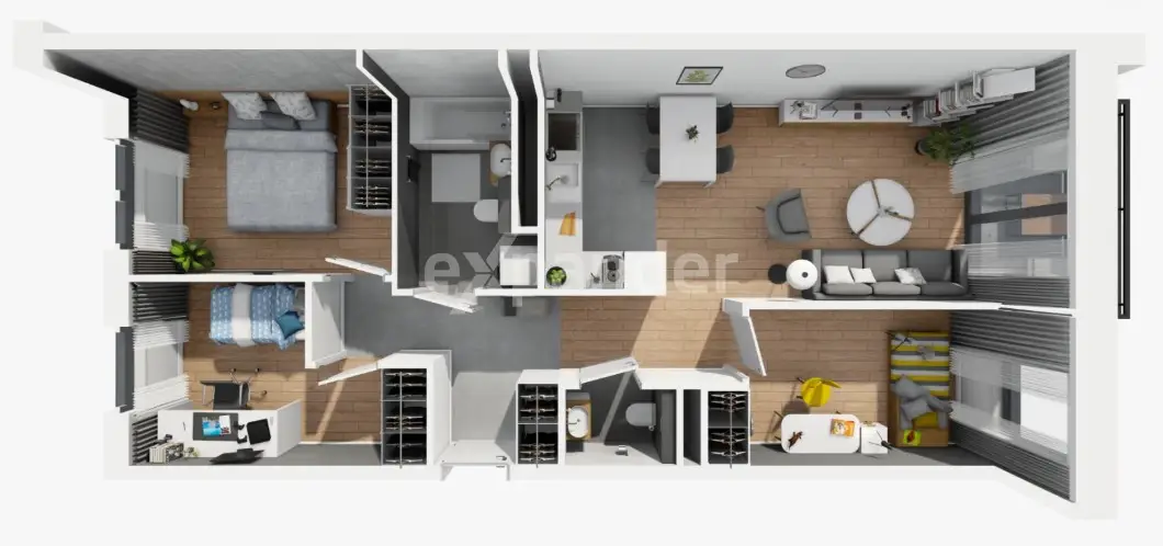 Rozkładowe 4-pokojowe mieszkanie z balkonem