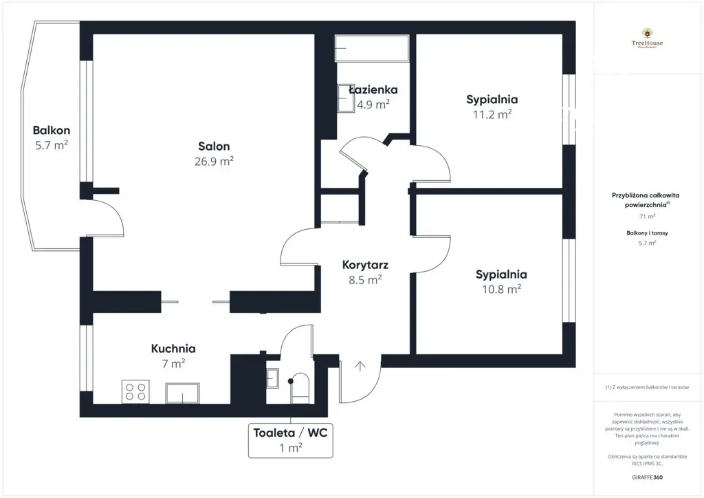 Przestronne 3-pokojowe mieszkanie