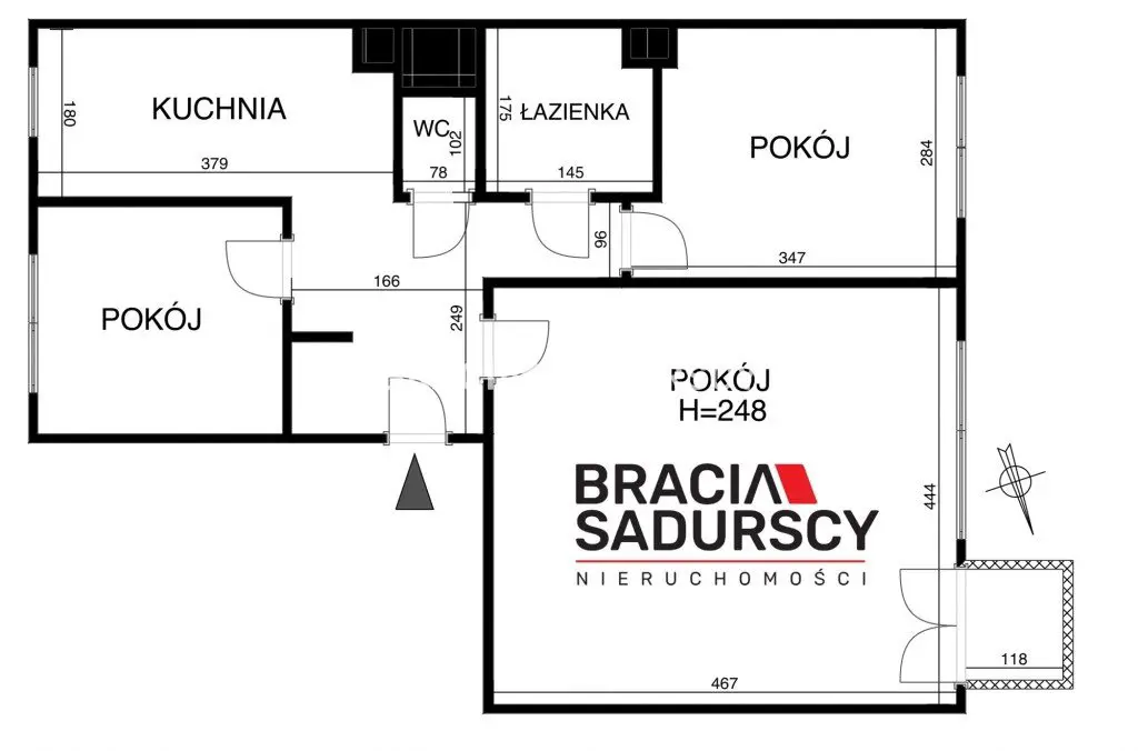 3 pok(oddzielne)52m2 Sródmieście -Olsza