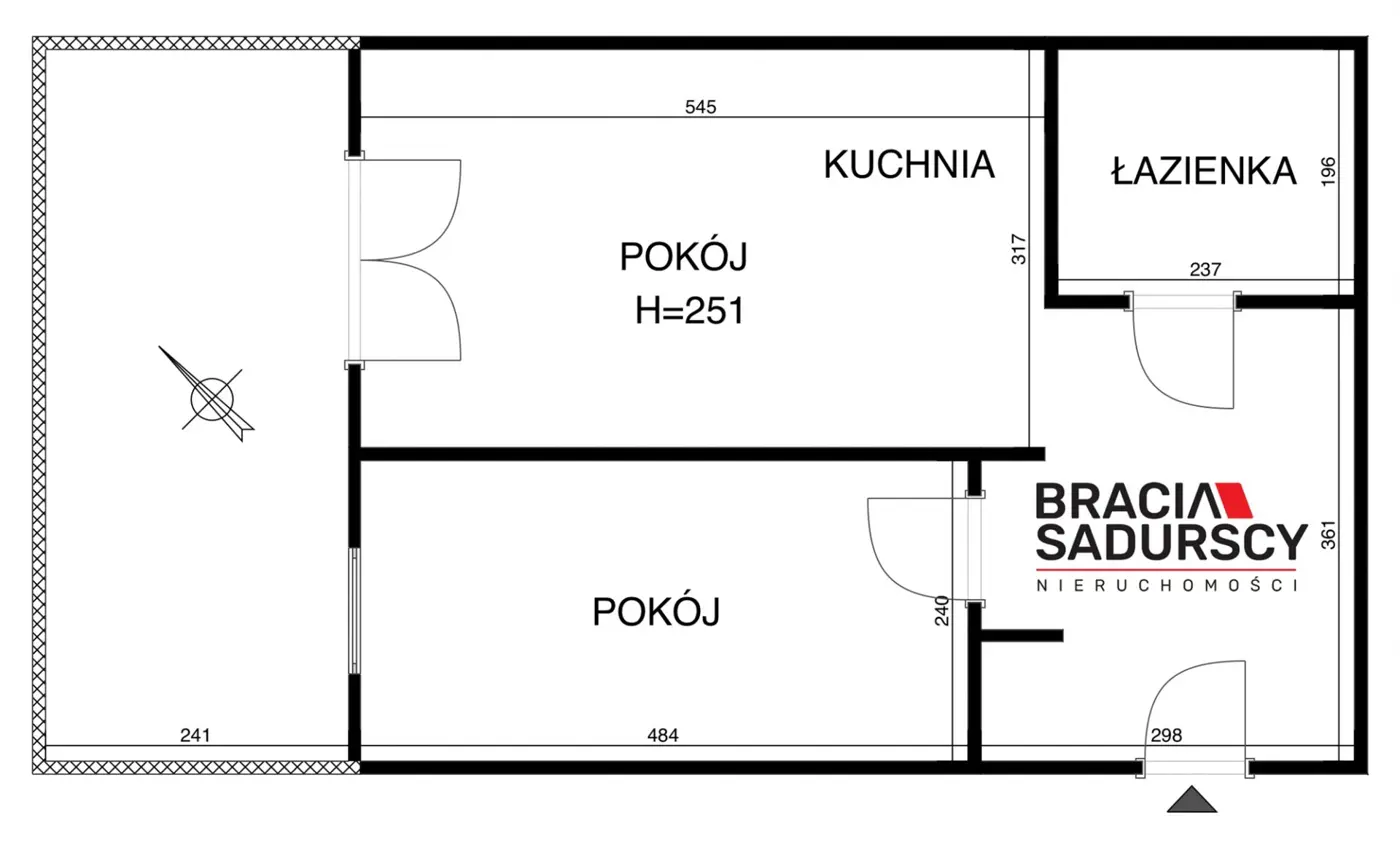 2 pok ok 43 m2 Prądnik Biały z ogródkiem