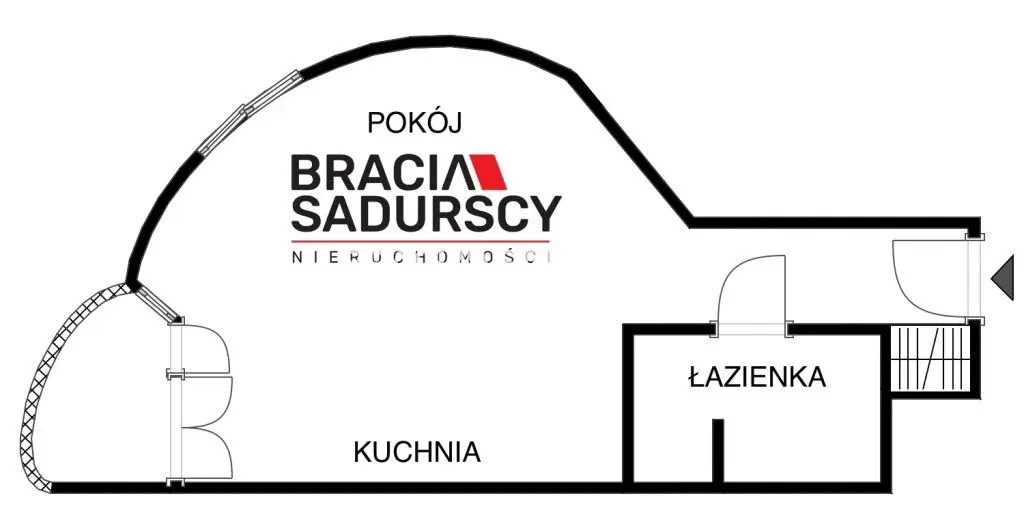 1 pok apartament 37m2 z dużym balkonem